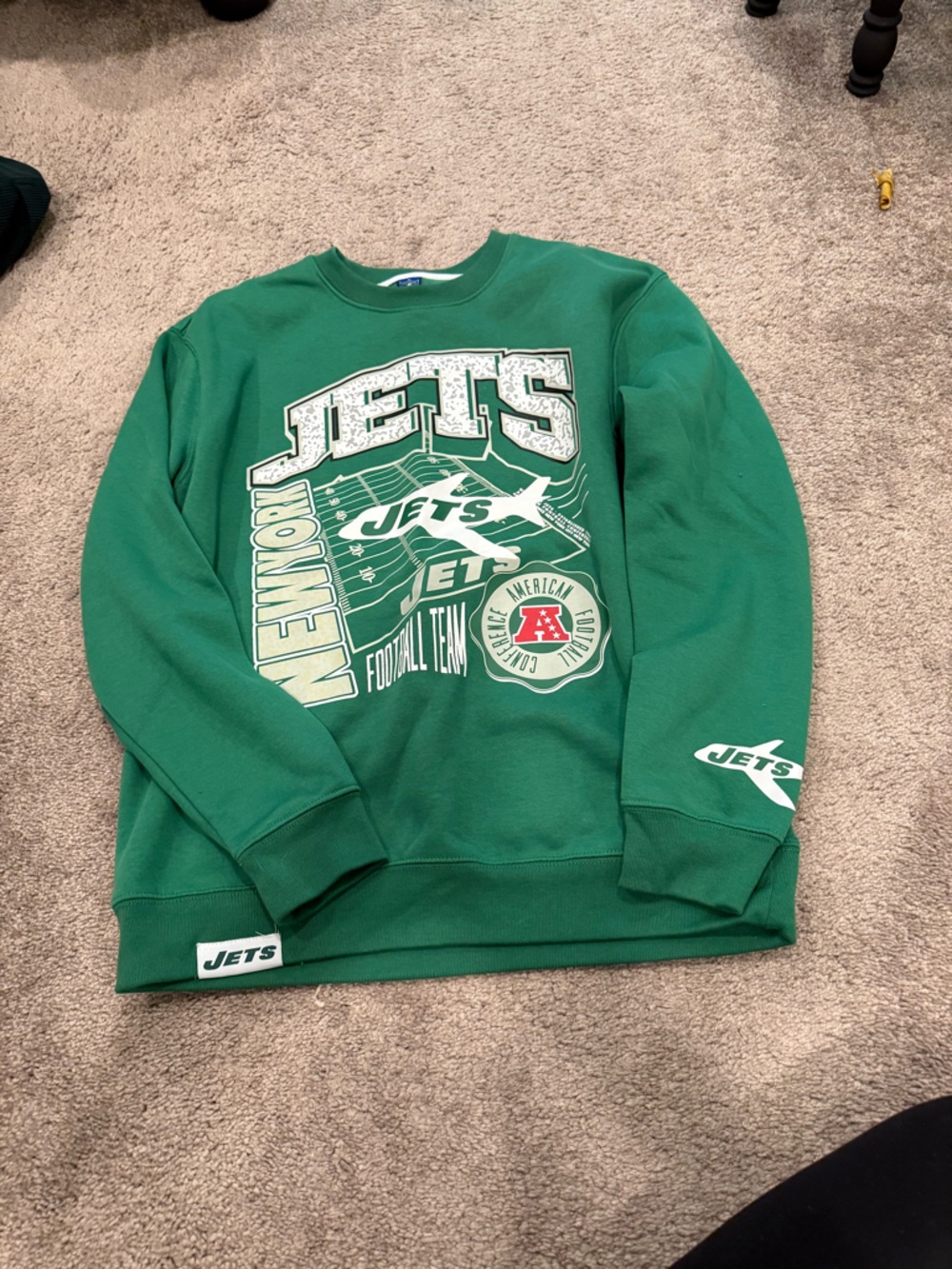 NFL Green and White Jets sweatshirt